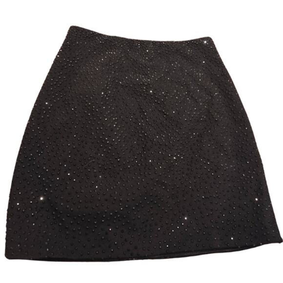 Sherri Hill 50701 Two-Piece Beaded Mini Skirt Set – Black – Size 0 - Picture 7 of 7